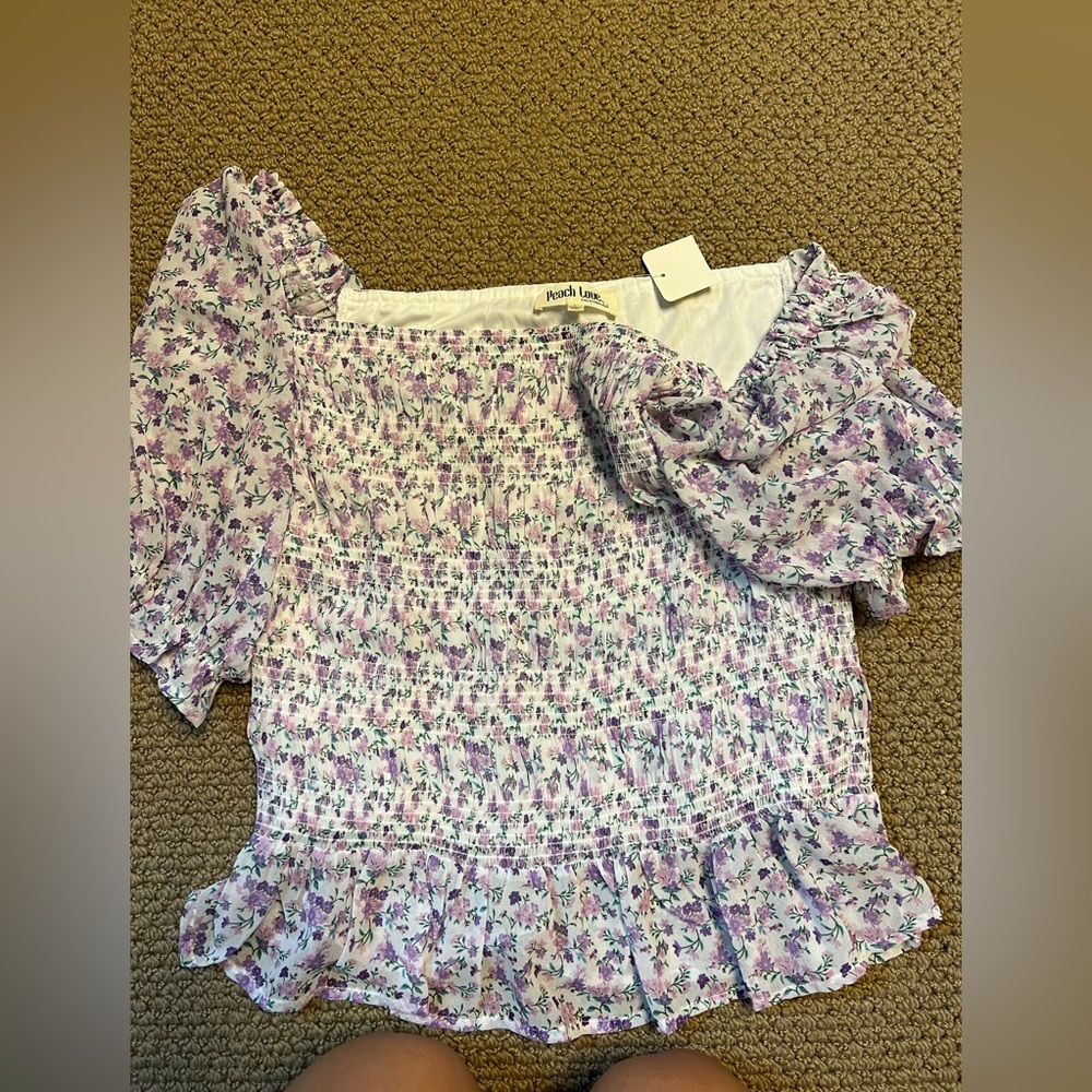 ADORABLE off the shoulder lavender top